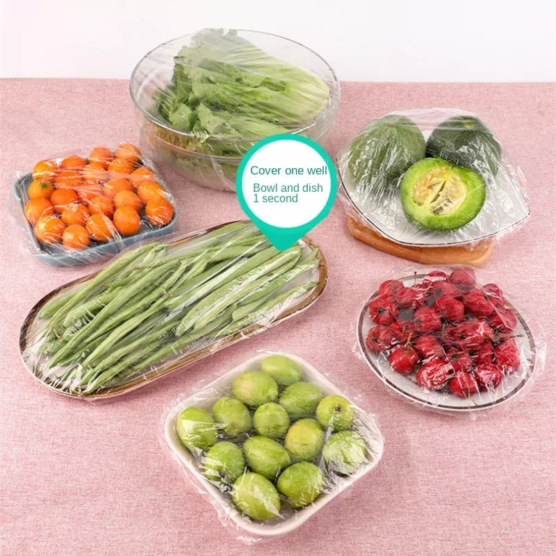 100Pcs Reusable Elastic Food Covers