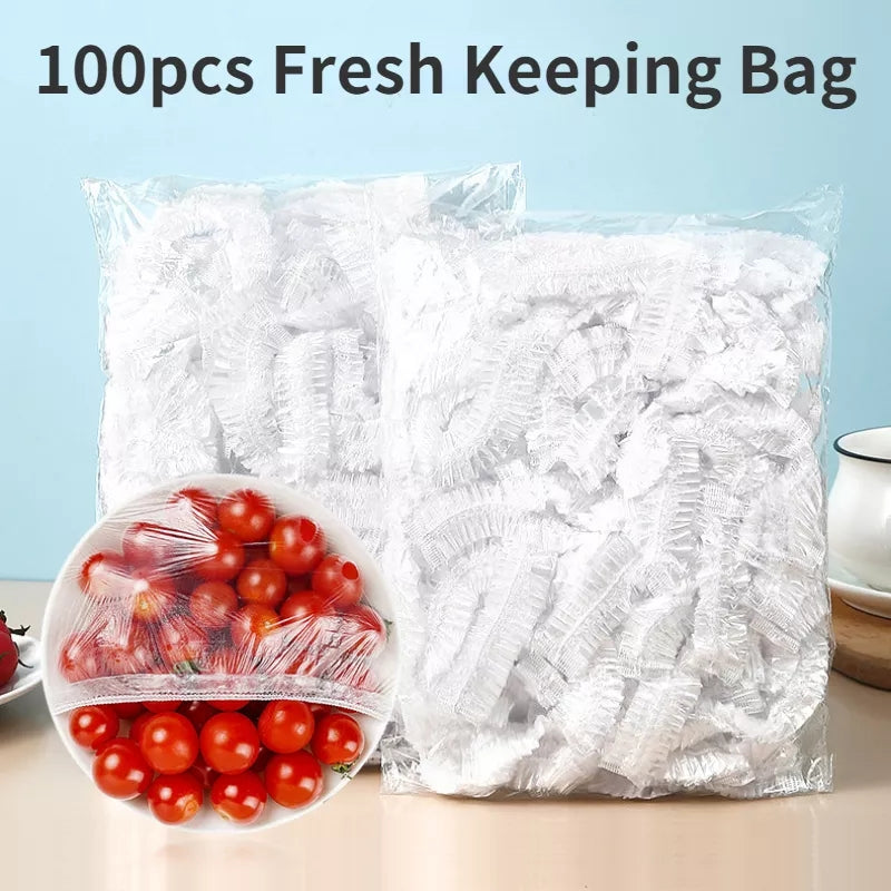 100Pcs Reusable Elastic Food Covers