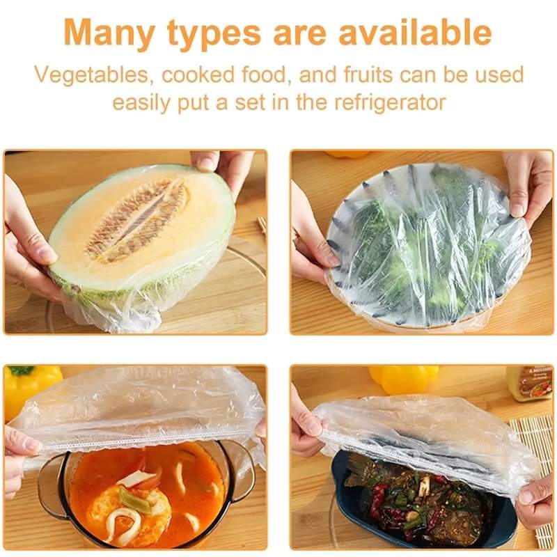 100Pcs Reusable Elastic Food Covers