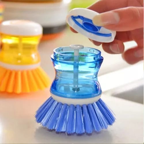 Dish Washing Brush with Liquid Soap Dispenser