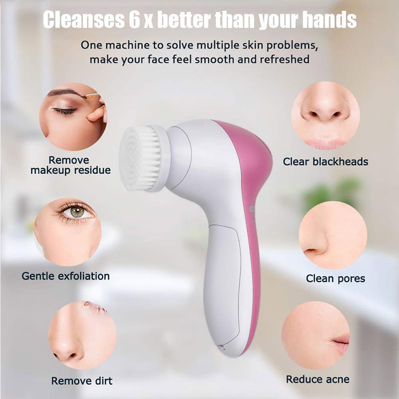 5 in 1 Electric Waterproof Facial Cleansing Brush