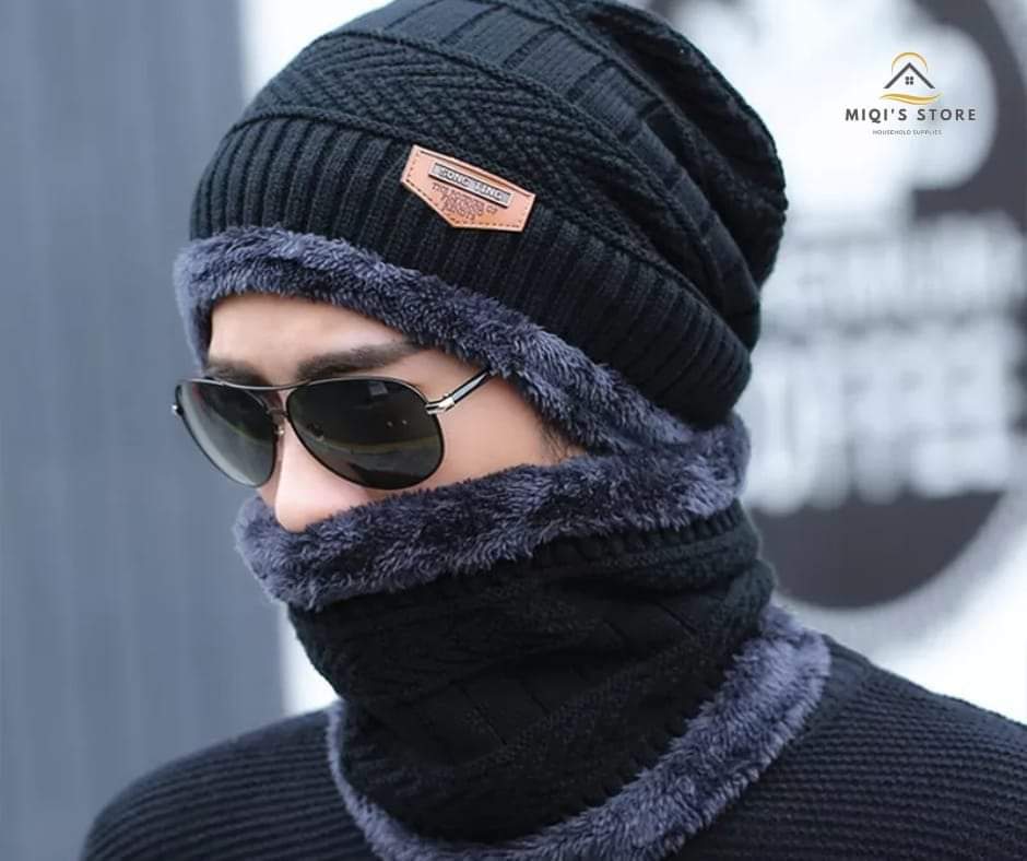 Warm Knitted Neck and Hat Cap For Men and Women