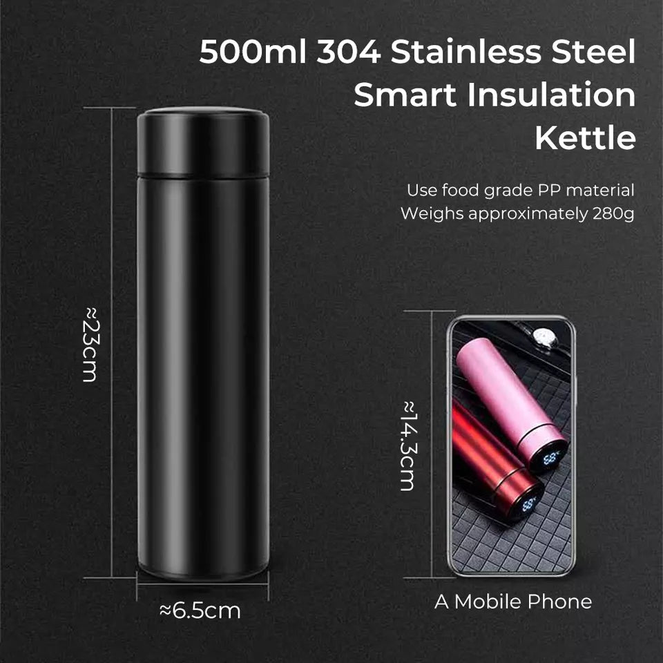 500ml LED Temperature Display Bottle Vaccum Flask Thermos Keep Hot and Cold