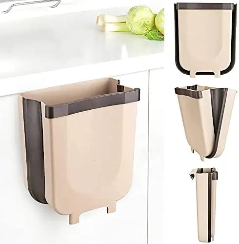Foldable/Collapsible Cabinet Door Hanging Trash Bin