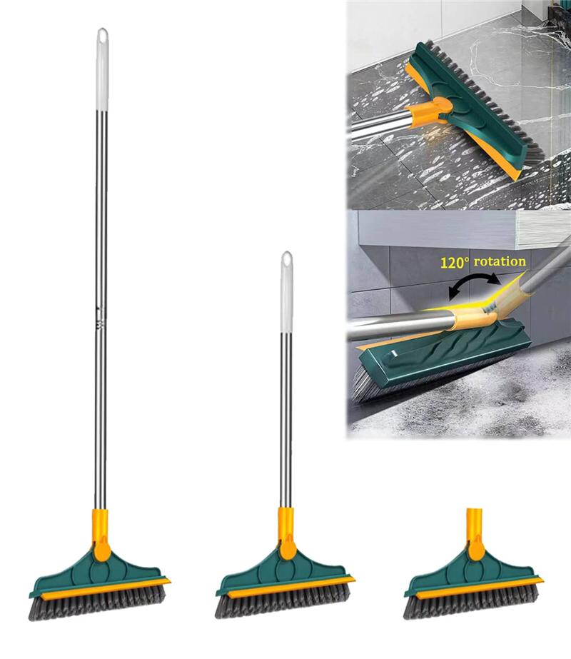 2 in 1 Floor Scrub Brush & Wiper 😍