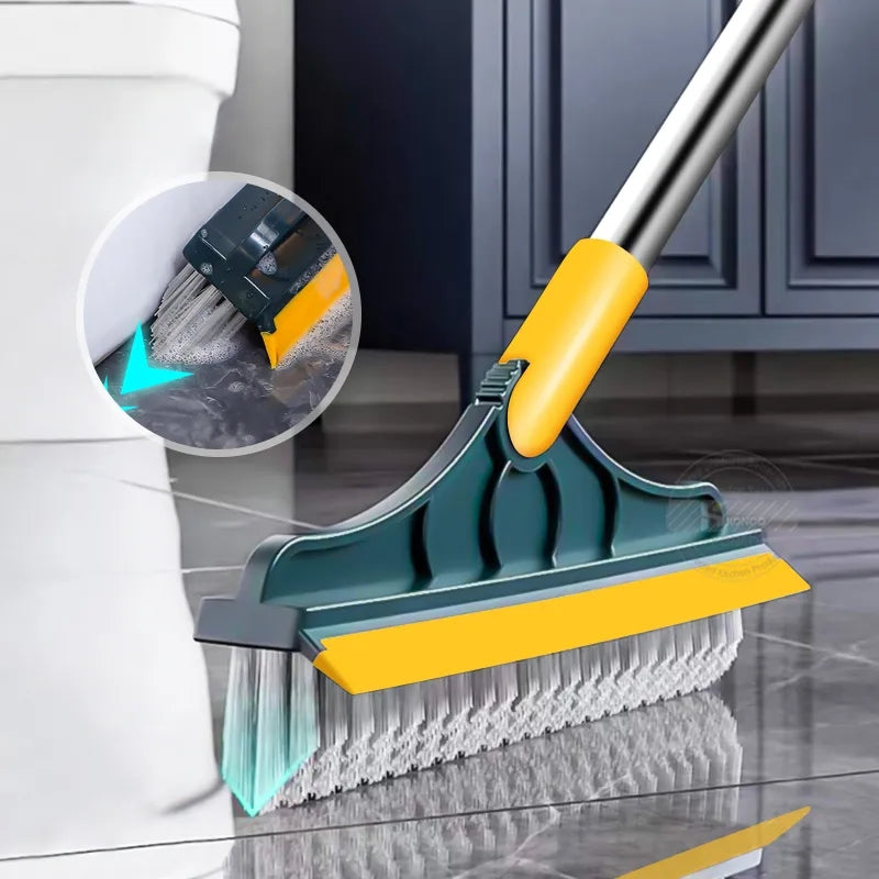 2 in 1 Floor Scrub Brush & Wiper 😍