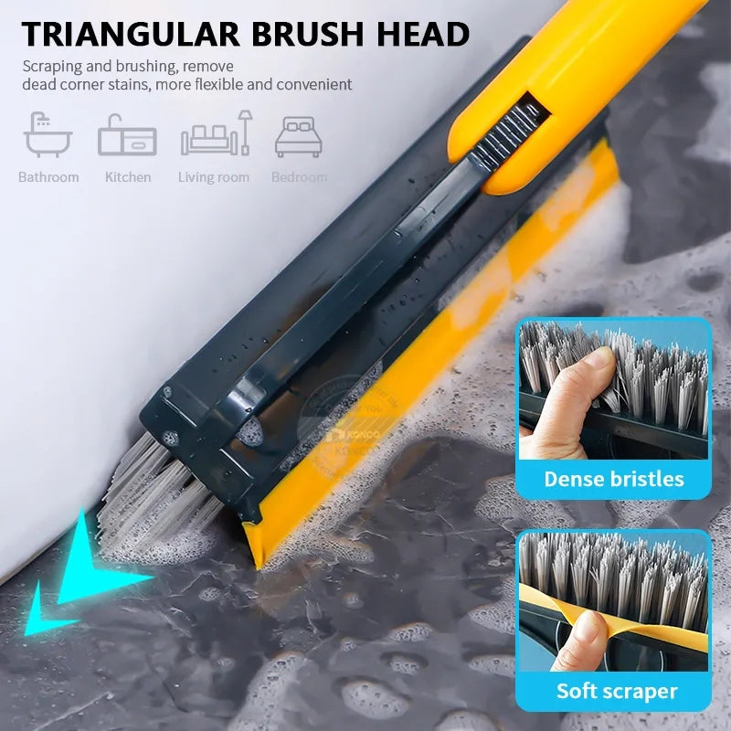 2 in 1 Floor Scrub Brush & Wiper 😍